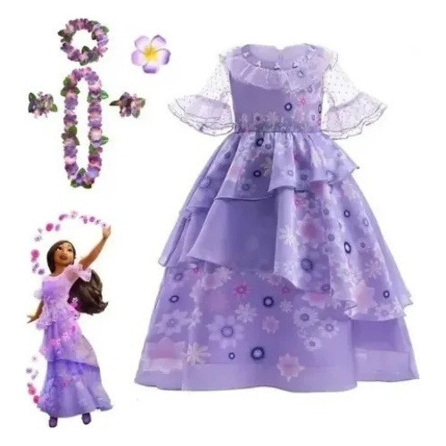 Vestido De Princesa Morado Isabela Charm Cosplay, 6 Unidades