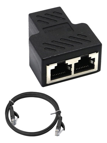 Extensor Divisor De Enchufe De Red Ethernet De 1 A 2 Sockets