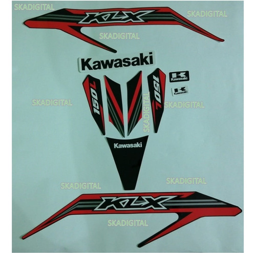 Kit Completo De Calcomanías Kawasaki  Klx