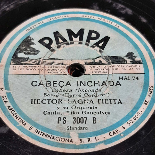 Pasta Hector Lagna Fietta Orq Kiko Gonçalves Pampa C316