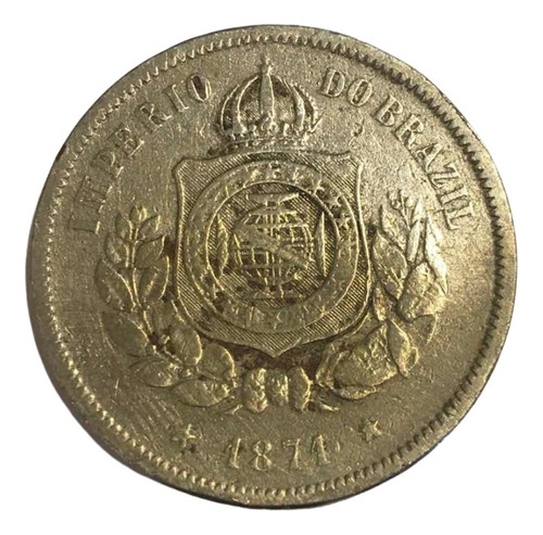 Moeda 100 Reis Império Brasil 1871 19