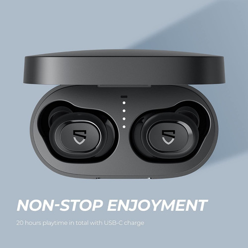 Auriculares in-ear Deportivos Inalámbricos Soundpeats TrueFree 2 Negro - Impermeabilidad IPX7, Bluetooth 5.0, TWS, batería de 20 horas, Botón físico