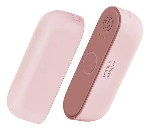 Calentador Manos Dual Magnético Recargable Portátil Rosa