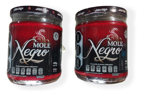 2 Botesde  Mole 450g Negro Y Mole Rojo Oaxaca Mayordomo