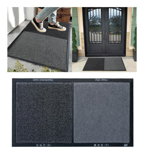Paño Absorbente Paquete Alfombras Botas Cepillo Gris