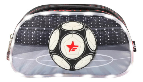 Cartuchera Doble Cierre New Champions Luz Led - Footy E.full