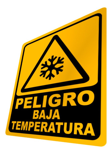 Letrero Peligro Baja Temperatura Riesgo Físico Señalización