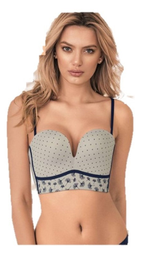 Bustier Colombiano Strapless Push Up Maximo Realce Leonisa