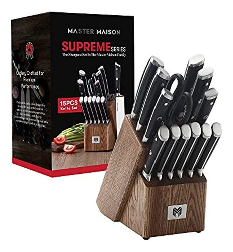 Juego De Cuchillos De Cocina Ultra Premium De 15 Piezas De M