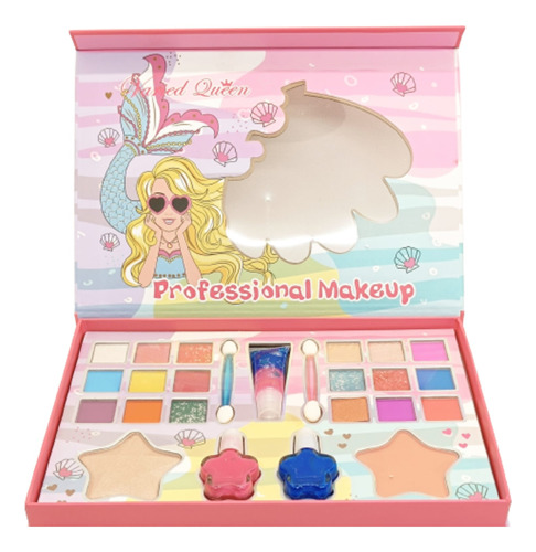 Paleta Sombras Set De Maquillaje Sirena Make Up 25 En1