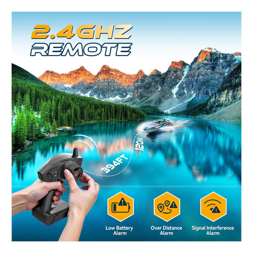 Barco De Control Remoto Rc Rc Con Modos De Luz De 7 Lock De