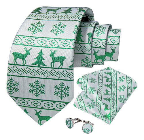 Juego De Corbatas Navideñas Dibangu Para Hombre, Color Blanc