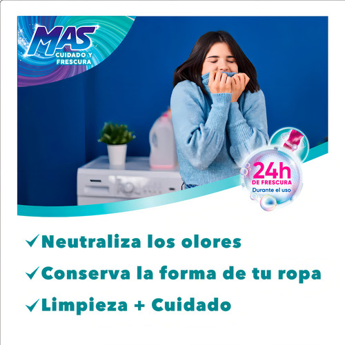Detergente Mas Cuidado & Frescura Líquido De 4.65 L