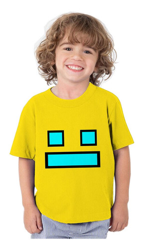 Playeras Con Estampado 3d Geometry Dash Para Niños