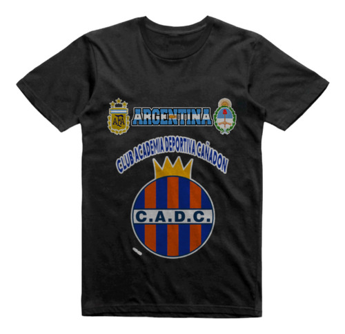 Remera Infantil Negra Academia Deportiva Cañadon El Calafate