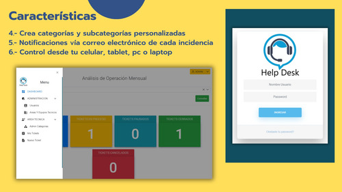Sistema Tickets, Helpdesk, Mesa Ayuda Web Control Incidencia