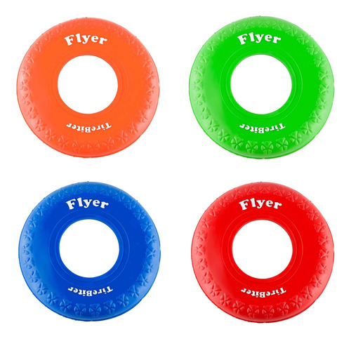 4 Frisbee Goma Segura Para Perros: Ideal Para Adiestramiento