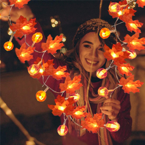 / Cadena De Luces De Halloween, Decoración De Calabaza