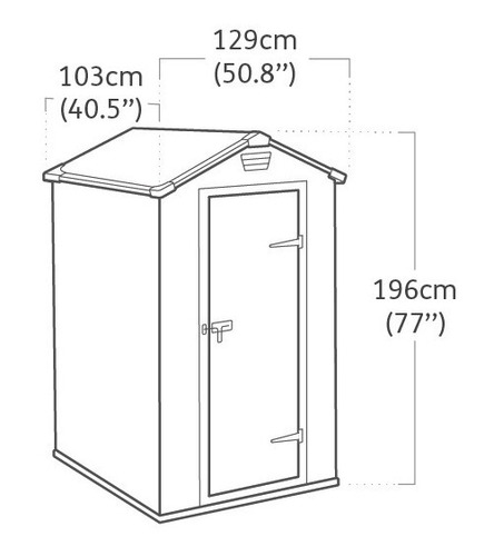 Armario Cobertizo Exteriores 4x3 Color Beige, Keter