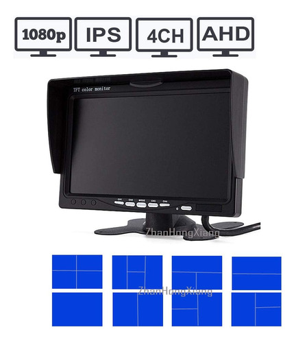 Camara De Respaldo Hd 1080p, 7 Monitores, 4 X 4 Pines, Ahd,