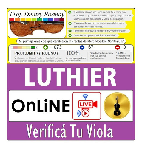 Imagen 1 de 10 de Vtv Online - Verifica Tu Viola X Fotos - Prof. Dmitry Rodnoy