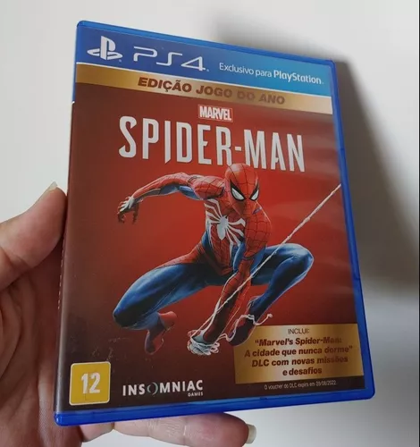 Jogo spider man playstation 4 midia fisica