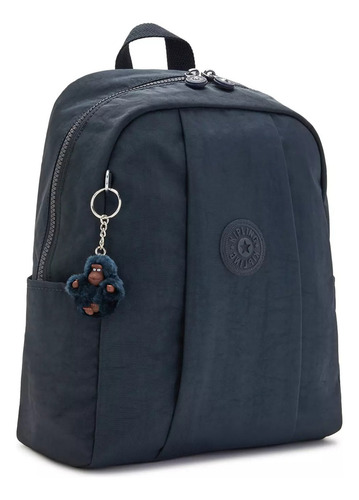 Mochila Backpack Kipling Haydee True Blue Tonal 100% Color Azul Oscuro Diseño De La Tela Lisa