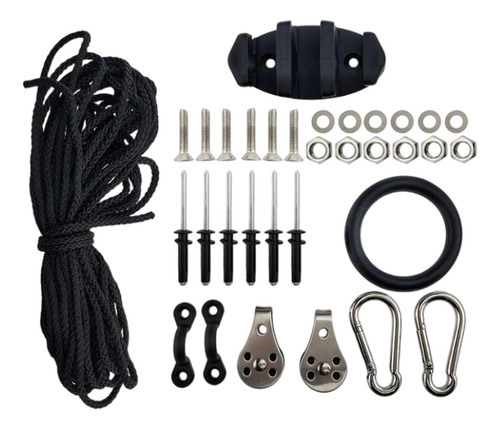 Kayak Anchor Trolley Kit Deck Rigging Set 9m Cuerda Canoa