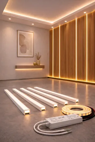Kit 5 Perfil Led Slim Embutir Gesso Madeira Teto Aluminio | MercadoLivre