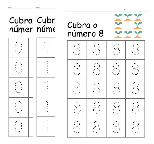 Atividade Cobrir Números Pdf Para Imprimir E Aprender