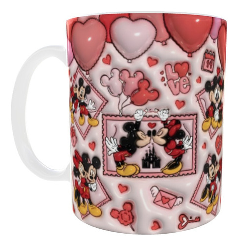 Taza Mickey Dia De Los Enamorados (no Tiene Relieve La Taza)