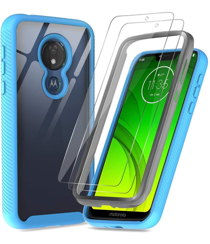 Caso Caja De La Fuente Moto G7 Supra Moto G7 Con 2 Pant...