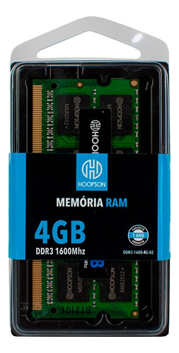 Memoria Ddr3 4gb Notebook 12800 (1600mhz) Hoopson