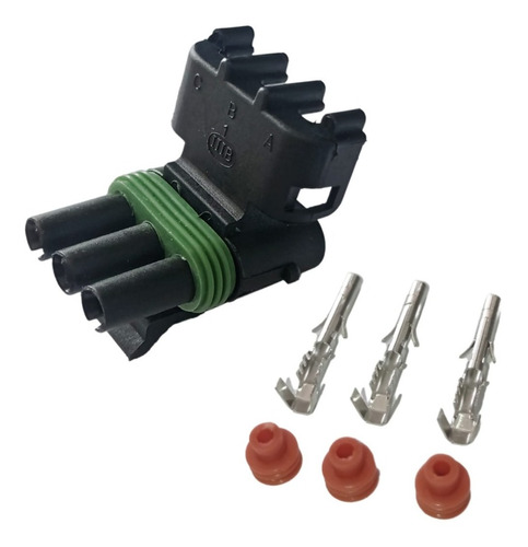 10 Unidades Kit Conector Delphi 3 Vias Macho 