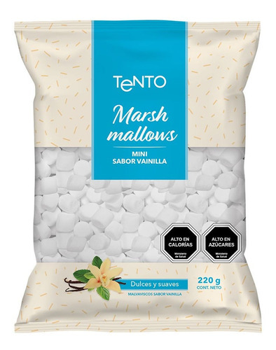 Marshmallows Tento Mini Sabor Vainilla Bolsa 220 G