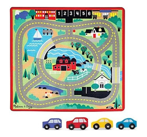 Melissa & Doug Round The Town Road Alfombra Y Juego De Activ