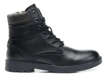 Comprar Bota Piel Negro Ajuste Cierre Christian Gallery Para Hombre
