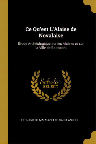 Ce Qu'est L'alaise De Novalaise: Ãâtude Archãâ©ologique Sur Les Alaises Et Sur La Ville De Bor..., De De Malmazet De Saint-andéol, Fernand. Editorial Wentworth Pr, Tapa Blanda En Inglés