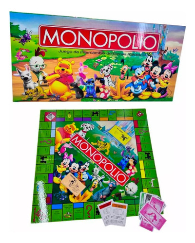 Monopolio  Para  Niños Juego De Mesa Personajes Animados