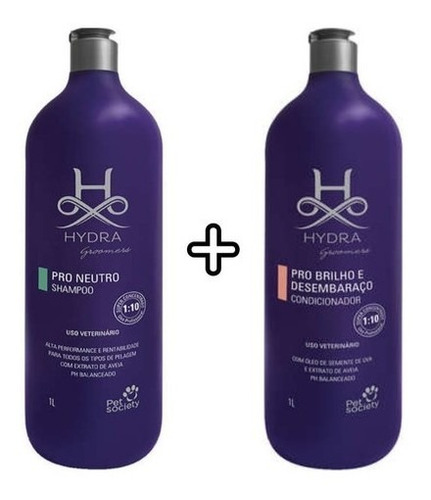 Combo 1 Shampoo Hydra  Neutro 1l + 1 Condicionador Hydra 1l