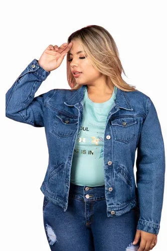 Chaqueta Mezclilla Jeans Talla Grande Plus Size Osaka Cuotas