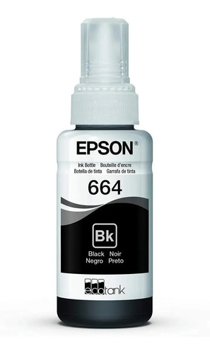 Refil Tinta Original Epson Ecotank T664 Preto - T664120