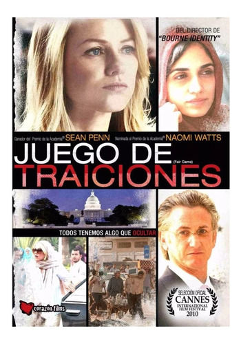 Juego De Traiciones Fair Game Naomi Watts Pelicula Dvd