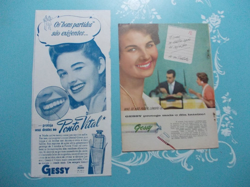Propaganda Vintage. (kit De 2) Creme Dental Gessy. Os Bons P