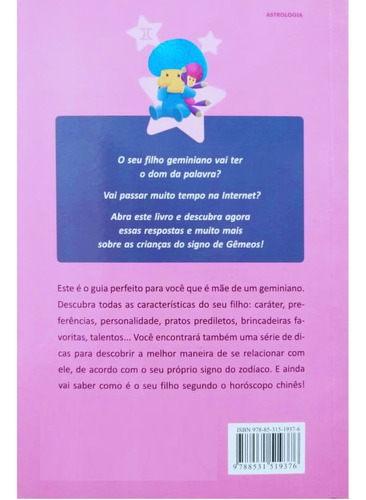 Livro Físico Coleção Seu Filho E A Astrologia Gêmeos Maite Colom