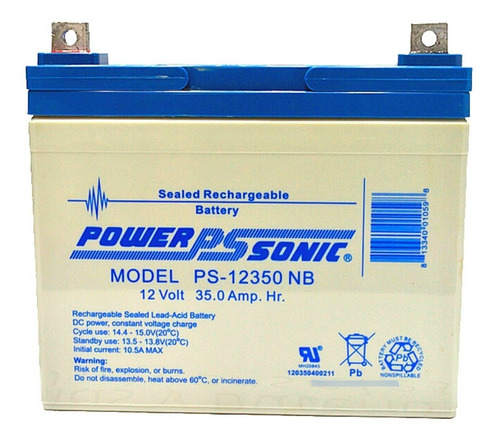 Imagen 4 de 7 de 2 Baterías De Silla De Ruedas Eléctrica Ps12350 12 Volts 35a