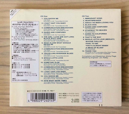 Cd Led Zeppelin - Bbc Sessions (1ª Ed. Japón, 1997) (Usado)