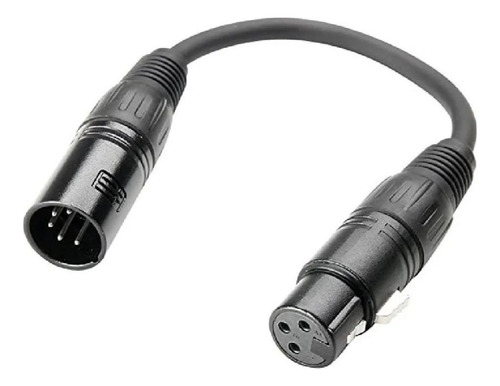 Cable Xlr Macho 3 Pines  A Xlr Hembra 5 Pines 1 Metro