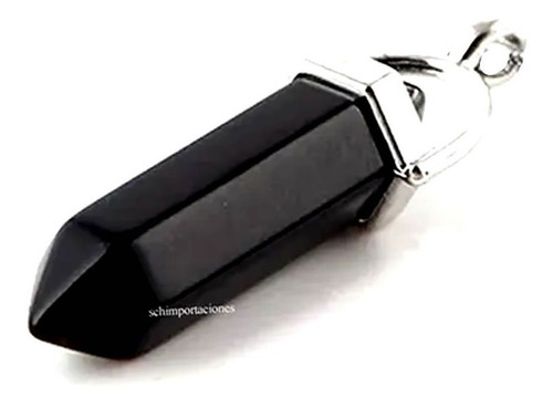 Obsidiana Negra - Colgante - Punta - Original - Reiki- India