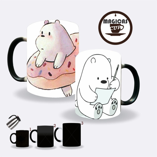 Taza Magica Osos Escandalosos Polar Panda Pardo